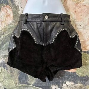 Free People x Understated Leather Bandit Studded Shorts